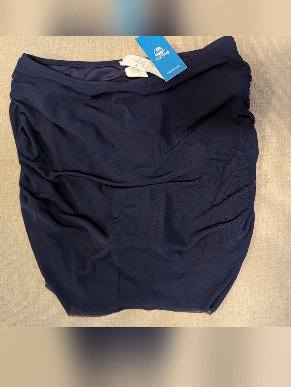 Cupshe, Navy Blue Swim Skirt with Built-in Short Size Small